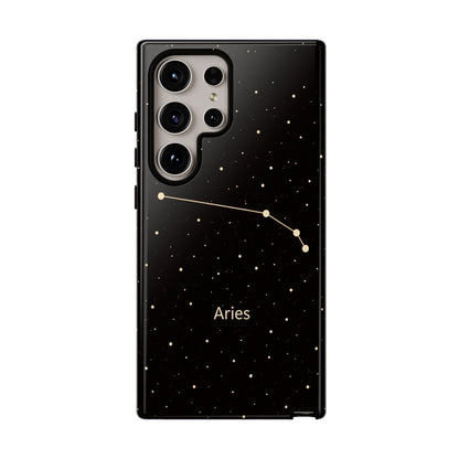 Aries Zodiac Constellation Phone Case – Luxe Gold Celestial Cover