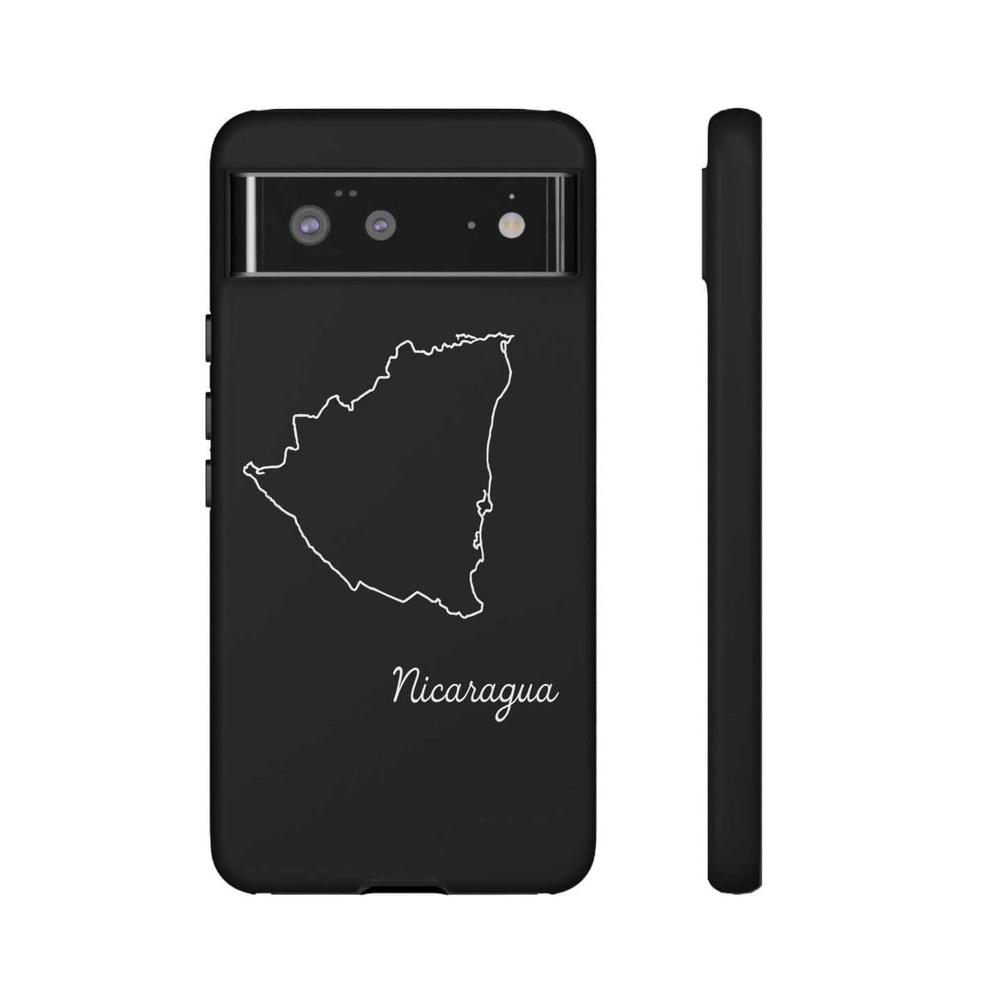Nicaragua Outline Phone Case – Minimal Country Map Tough Case (iPhone, Samsung, Pixel)