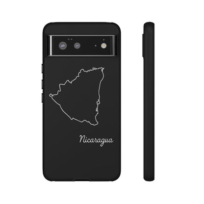 Nicaragua Outline Phone Case – Minimal Country Map Tough Case (iPhone, Samsung, Pixel)