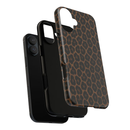 Brown Leopard Print Phone Case | Classic Animal Print Aesthetic Tough Protective Case