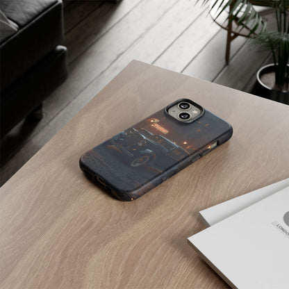Vintage Classic Car Phone Case | Retro Noir Aesthetic | 1930s Street Scene Tough Case for iPhone & Samsung
