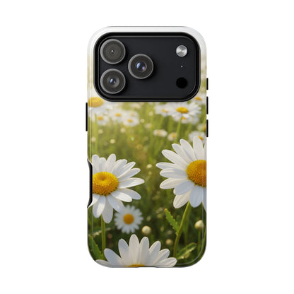 Daisy Phone Case – Floral Spring Field Tough Protective Case (iPhone, Samsung, Pixel)