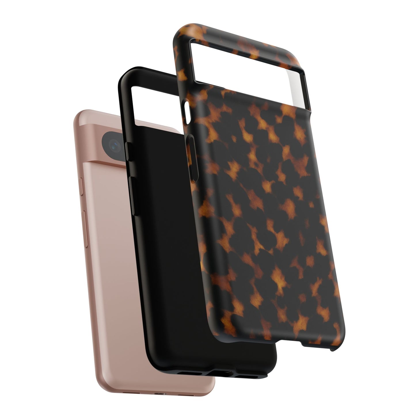 Tortoiseshell Pattern Tough Phone Case | Classic Leopard-Style Protective Cover