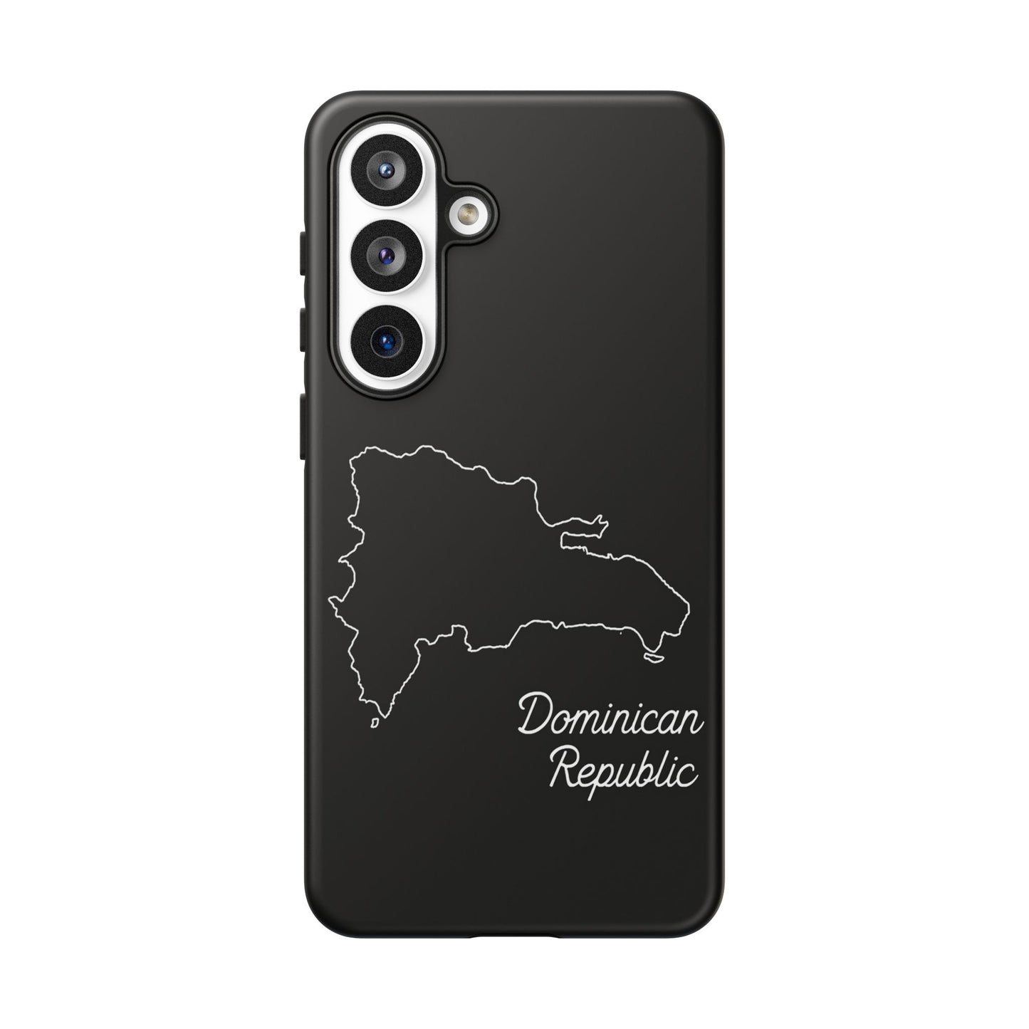 Dominican Republic Outline Phone Case – Minimal Country Map Tough Case (iPhone, Samsung, Pixel)