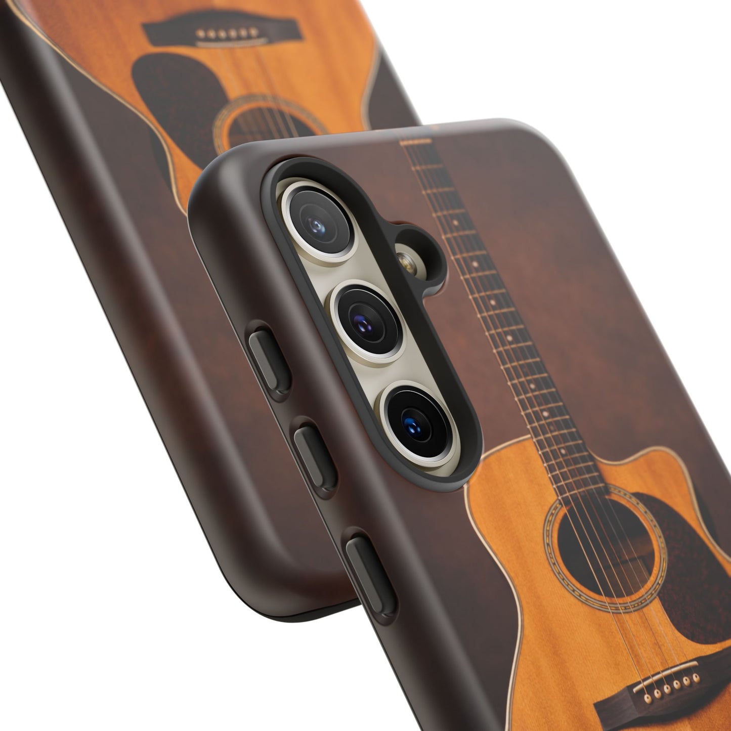Acoustic Guitar Daisy Phone Case | Rustic Music Lover Tough Cover