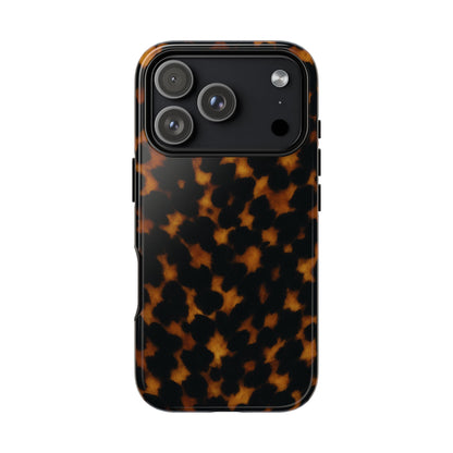 Tortoiseshell Pattern Tough Phone Case | Classic Leopard-Style Protective Cover