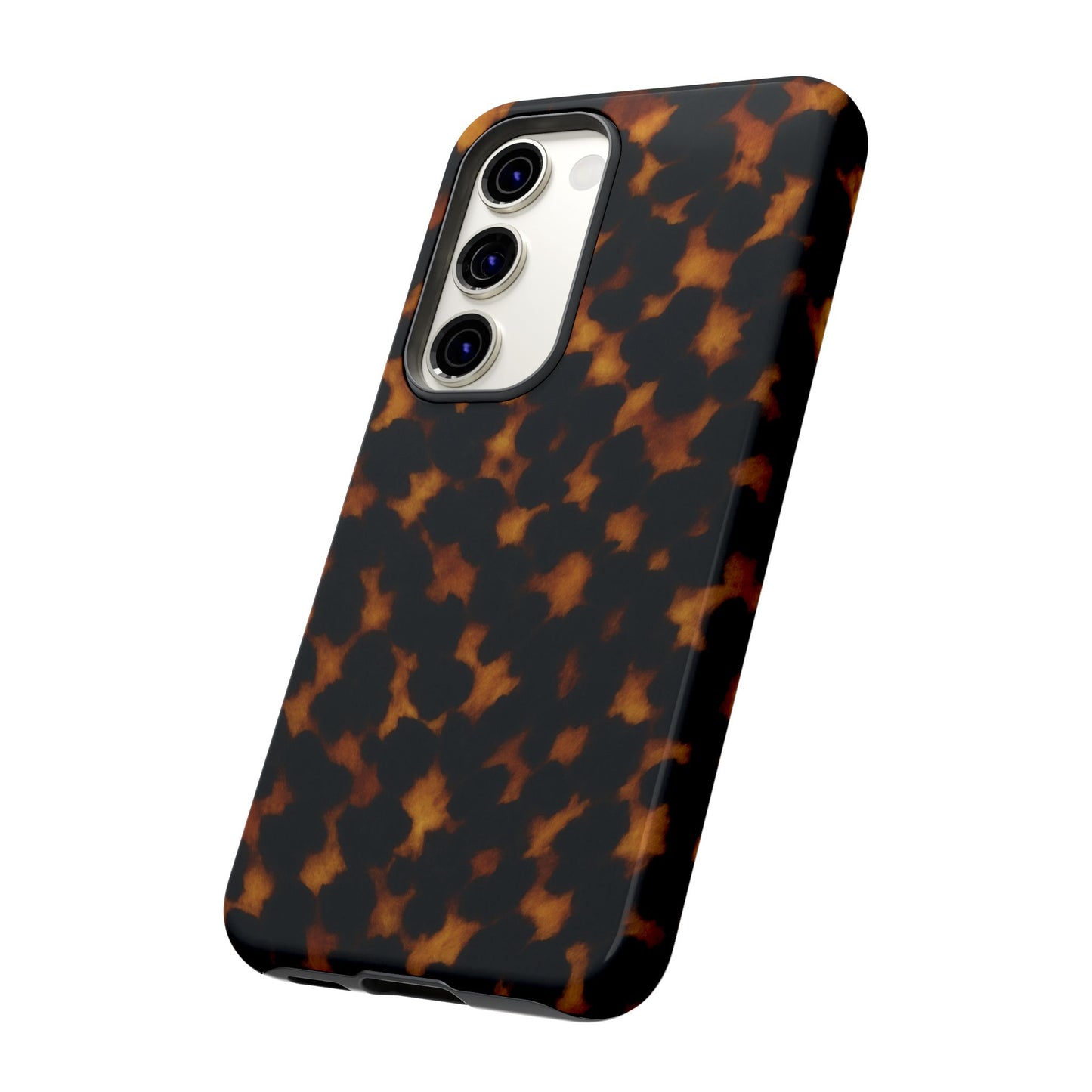 Tortoiseshell Pattern Tough Phone Case | Classic Leopard-Style Protective Cover