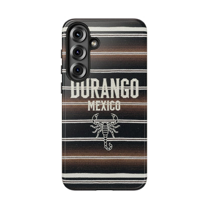 Durango Mexico Phone Case | Serape Scorpion Western Design | Mexican Heritage Tough Case for iPhone & Samsung