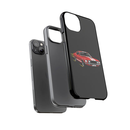 Red Muscle Car Phone Case – Classic Car Racing Tough Protective Case