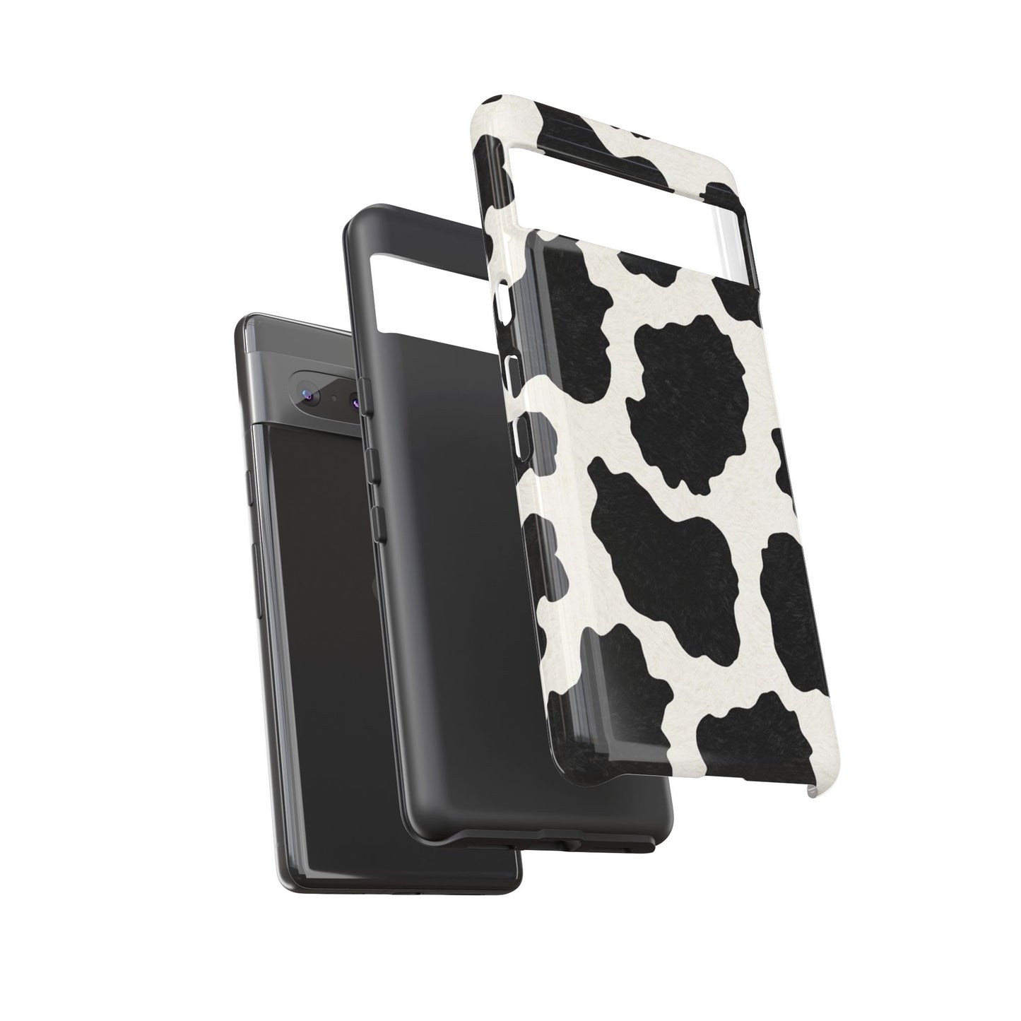 Black & White Cow Print Phone Case | Aesthetic Tough Protective Case