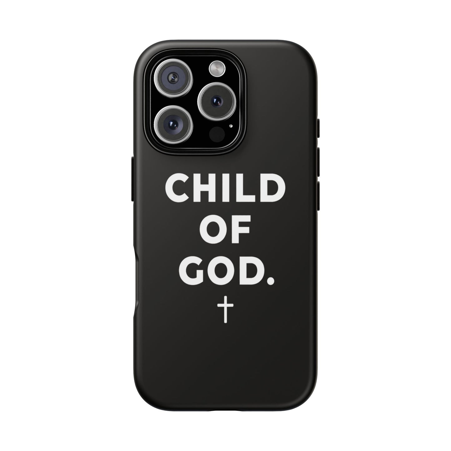 Child of God Phone Case Christian Black Aesthetic Cross Tough Cover