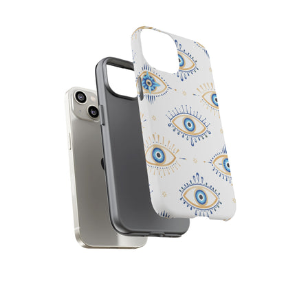 Blue Evil Eye Phone Case – Protective Slim Shockproof Cover for Iphone, Samsung Galaxy and Pixel