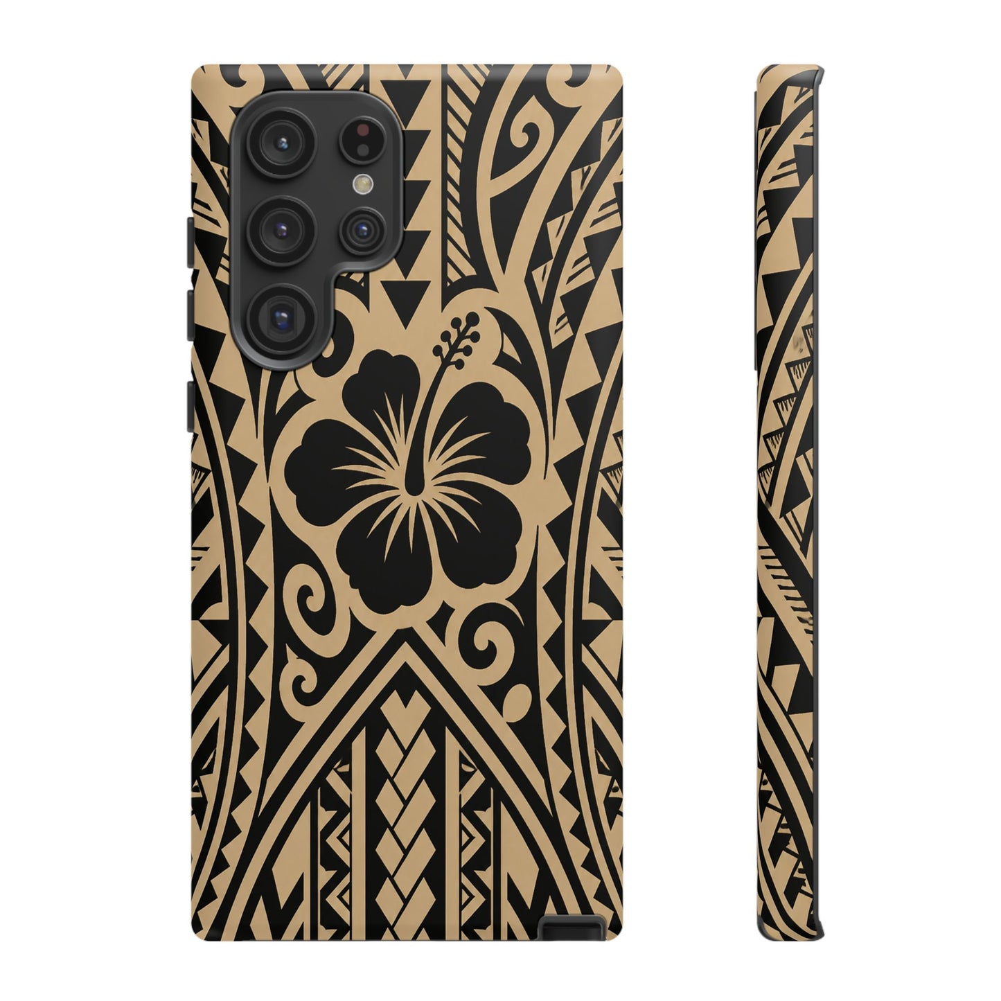 Polynesian Tribal Hawaiin Hibiscus Phone Case for iPhone Samsung Galaxy