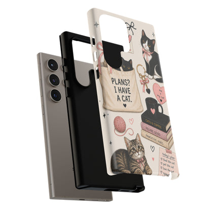 Cat Lover Phone Case | Plans? I Have A Cat Cute Aesthetic Cover