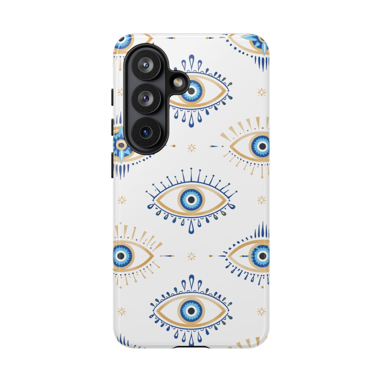 Blue Evil Eye Phone Case – Protective Slim Shockproof Cover for Iphone, Samsung Galaxy and Pixel
