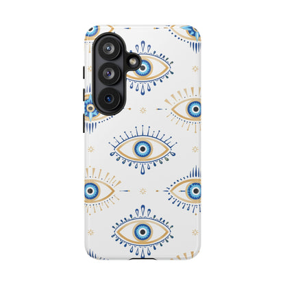 Blue Evil Eye Phone Case – Protective Slim Shockproof Cover for Iphone, Samsung Galaxy and Pixel