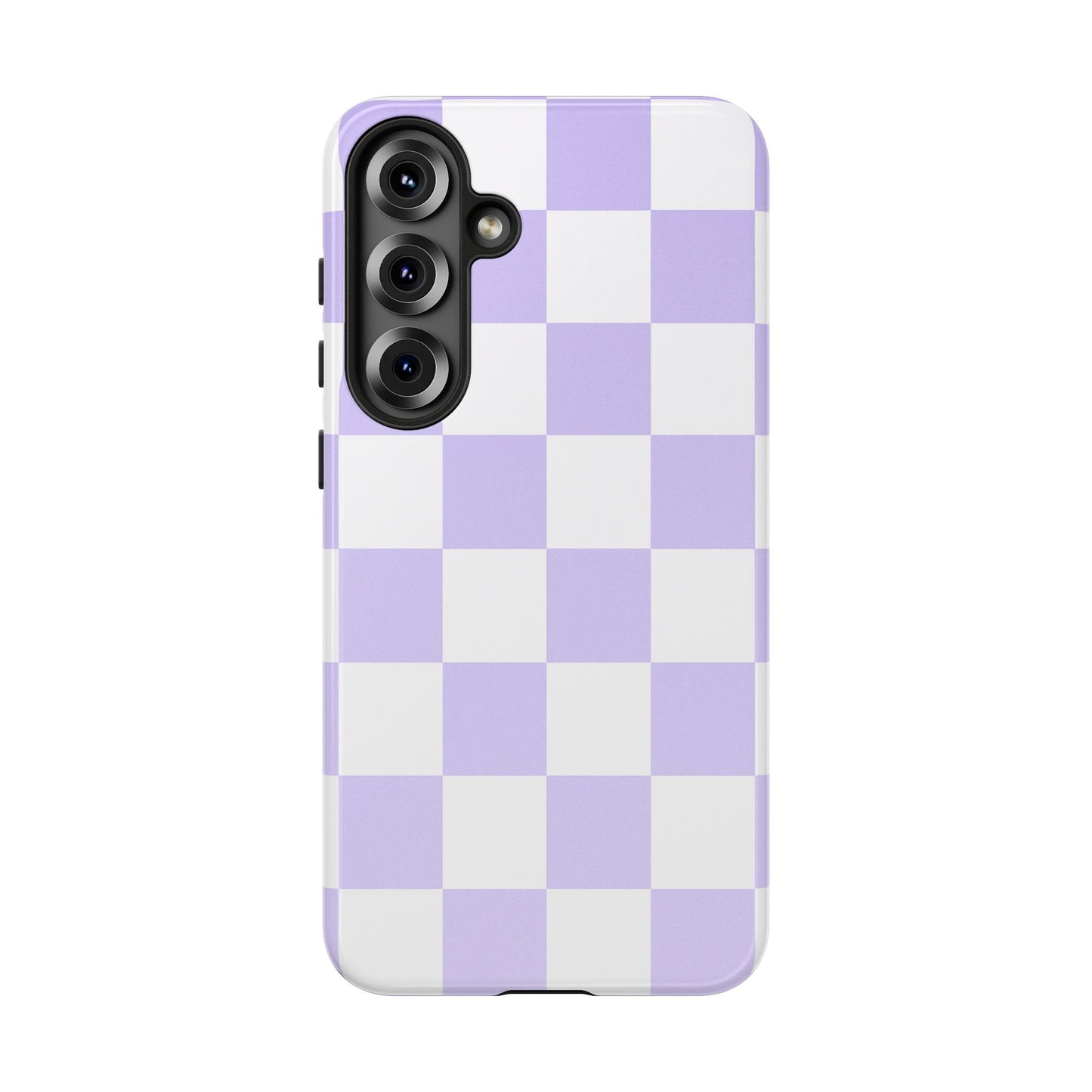 Lavender Checkerboard Phone Case | Pastel Aesthetic Checkered iPhone & Samsung Tough Case