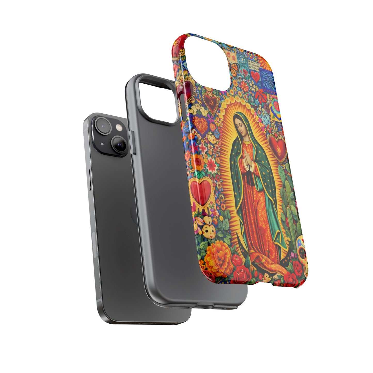 Virgin Mary Guadalupe Phone Case Mexican Folk Art Tough Cover iPhone Samsung
