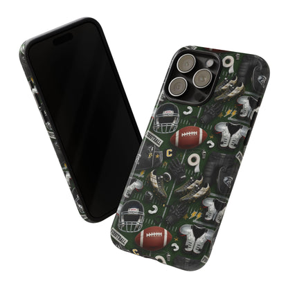 Football Pattern Phone Case – Sports Fan Tough Protective Game Day Case