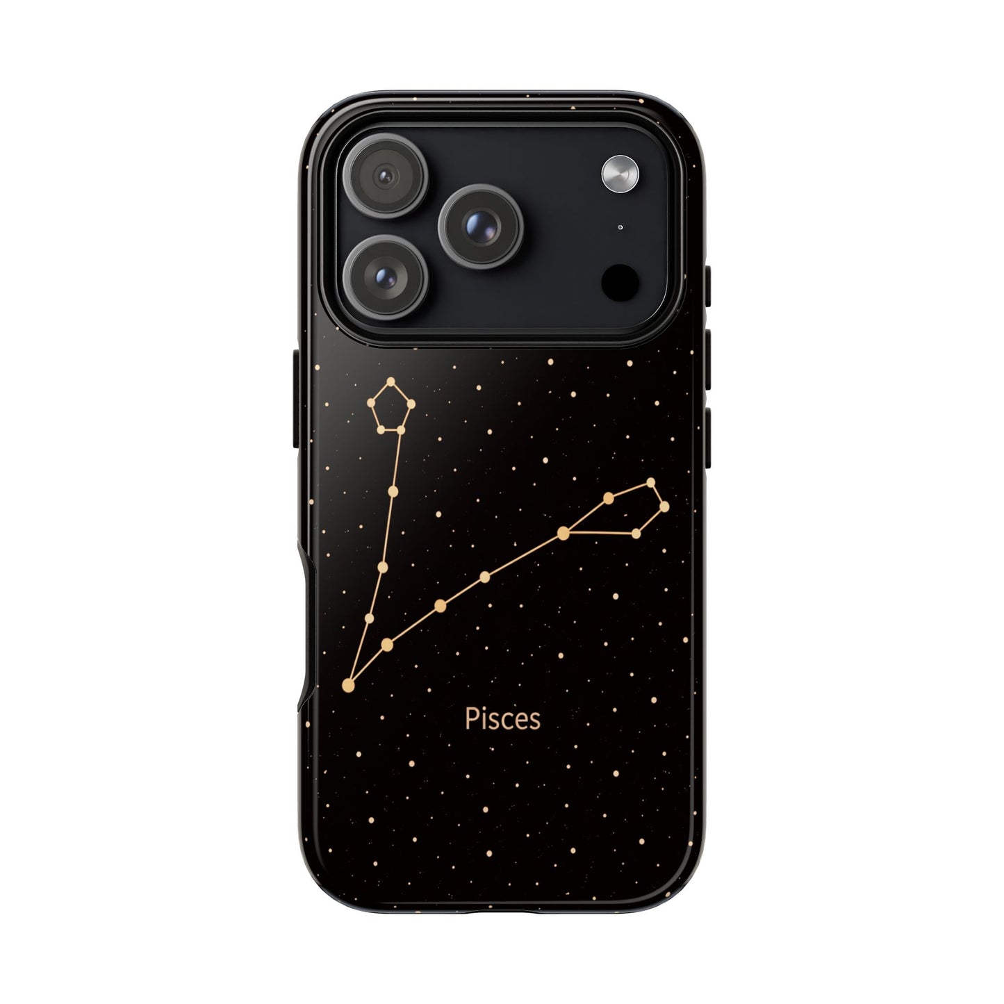 Pisces Zodiac Constellation Phone Case – Luxe Gold Celestial Cover