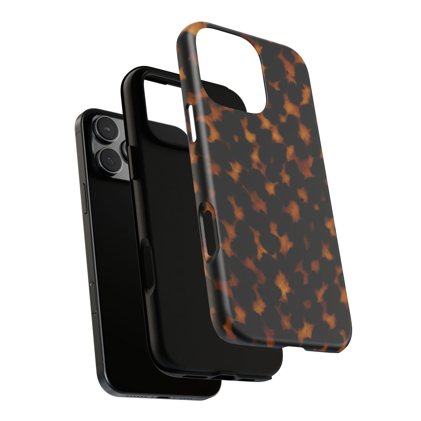 Tortoiseshell Pattern Tough Phone Case | Classic Leopard-Style Protective Cover