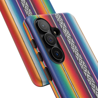 Serape Stripe Phone Case – Colorful Mexican Blanket Pattern Tough Case