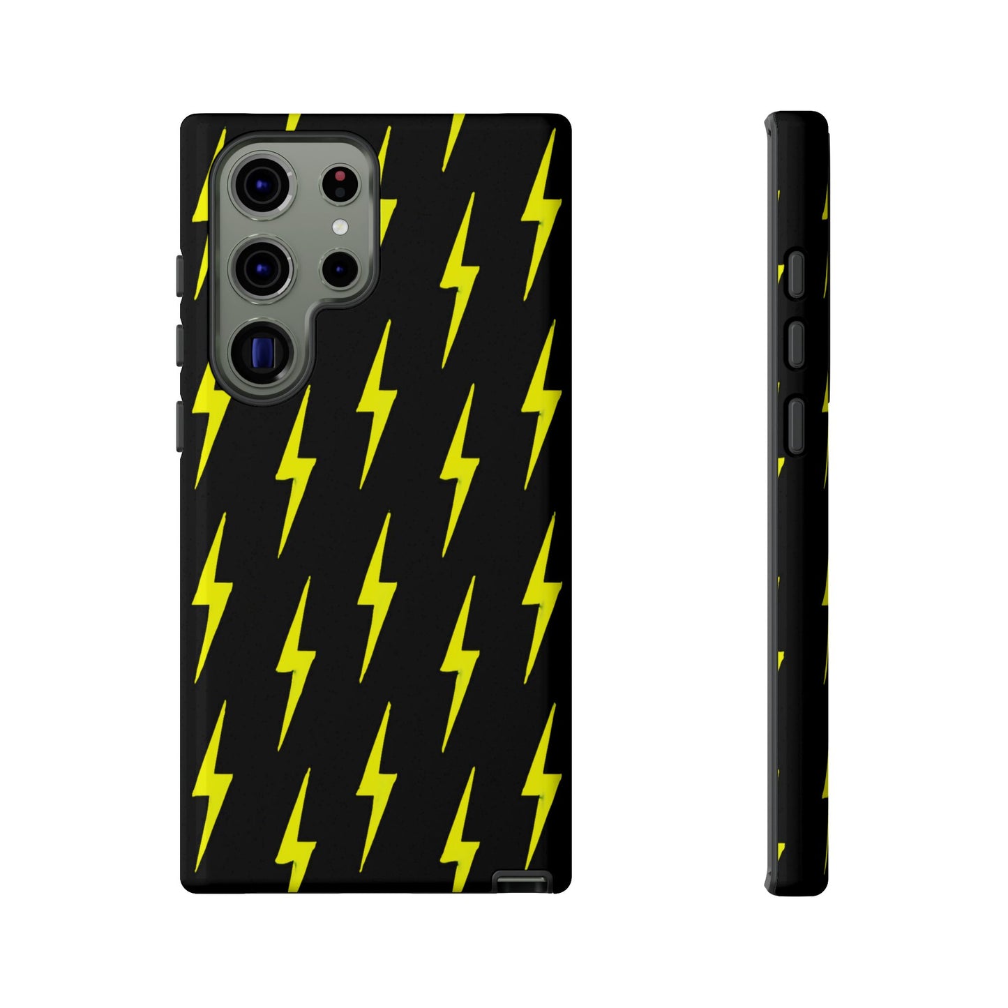 Yellow Lightning Bolt Tough Phone Case | Bold Electric Pattern Case for Iphone, Samsung Galaxy and Pixel