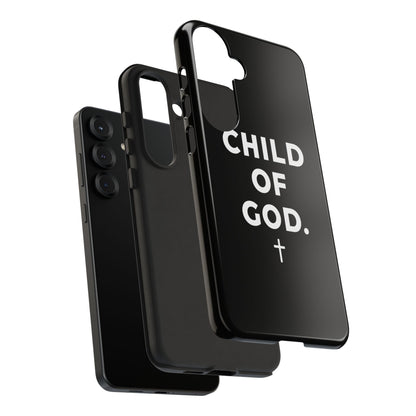Child of God Phone Case Christian Black Aesthetic Cross Tough Cover