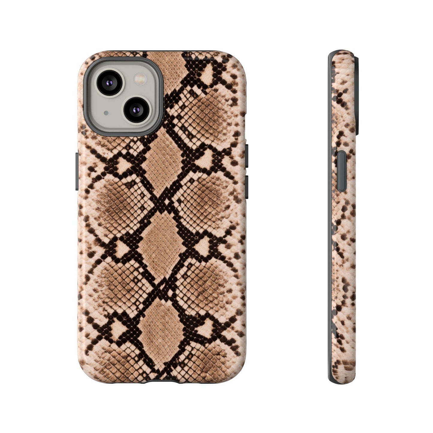 Snake Print Phone Case – Brown Python Pattern Slim Protective Cover for Iphone, Samsung Galaxy and Pixel