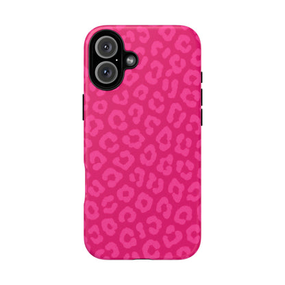 Hot Pink Leopard Phone Case – Bold Coquette Aesthetic Tough Case