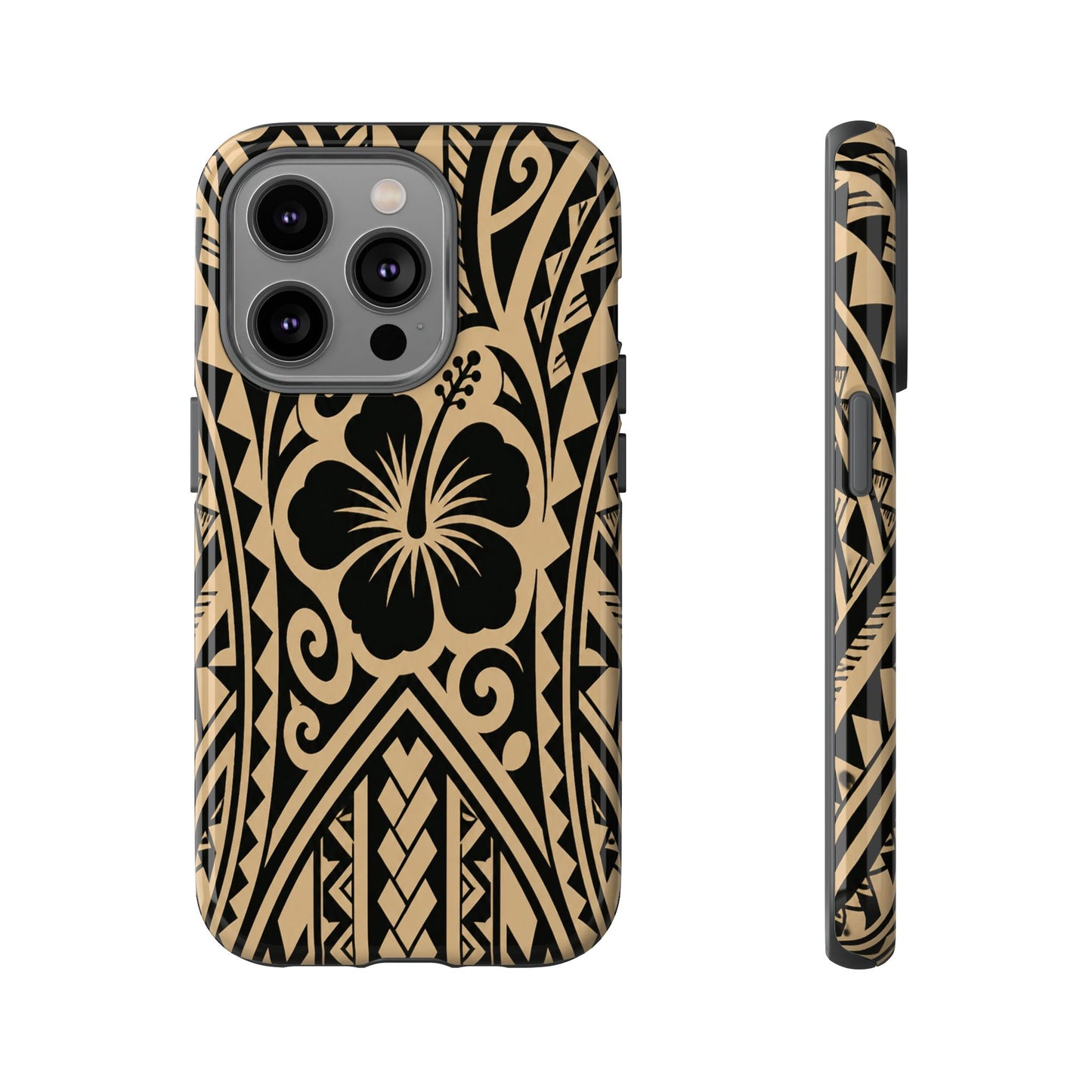 Polynesian Tribal Hawaiin Hibiscus Phone Case for iPhone Samsung Galaxy