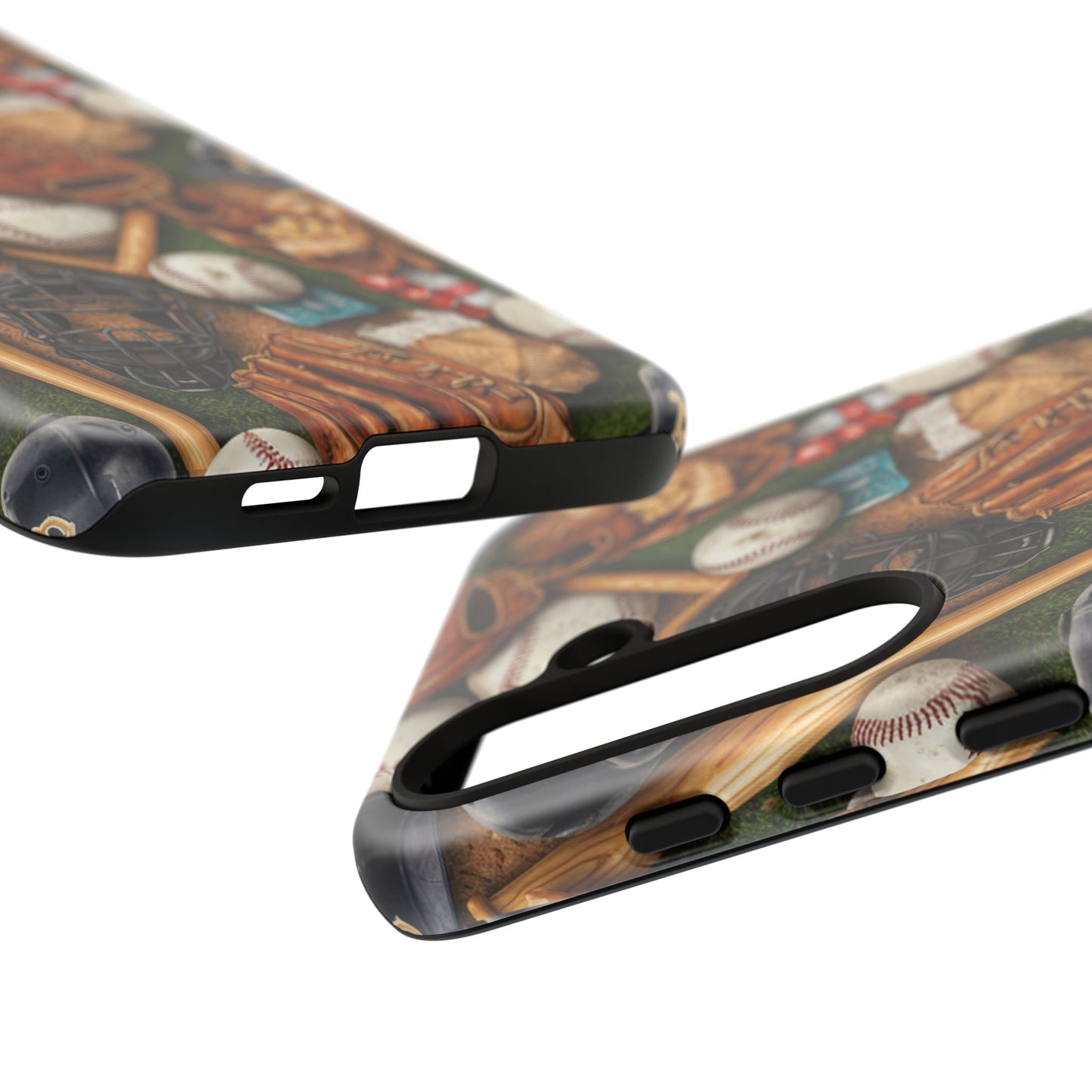 Baseball Gear Collage Phone Case – Vintage Baseball Equipment Sports Tough Case