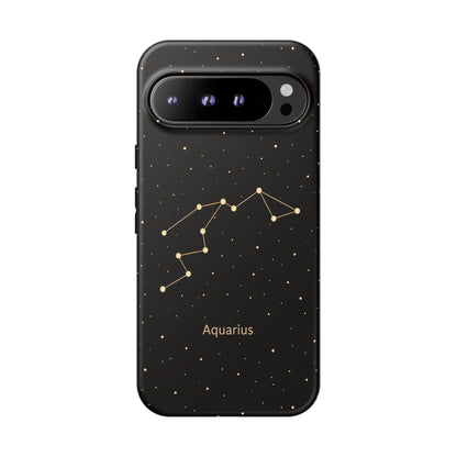 Aquarius Zodiac Constellation Phone Case – Luxe Gold Celestial Cover