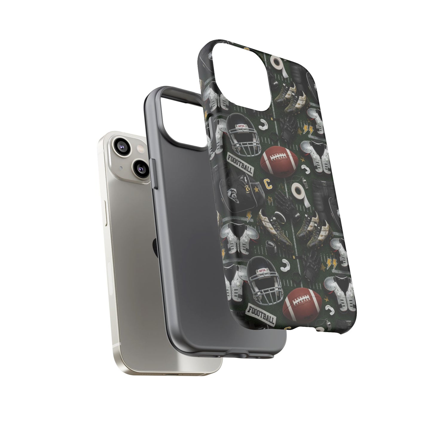 Football Pattern Phone Case – Sports Fan Tough Protective Game Day Case