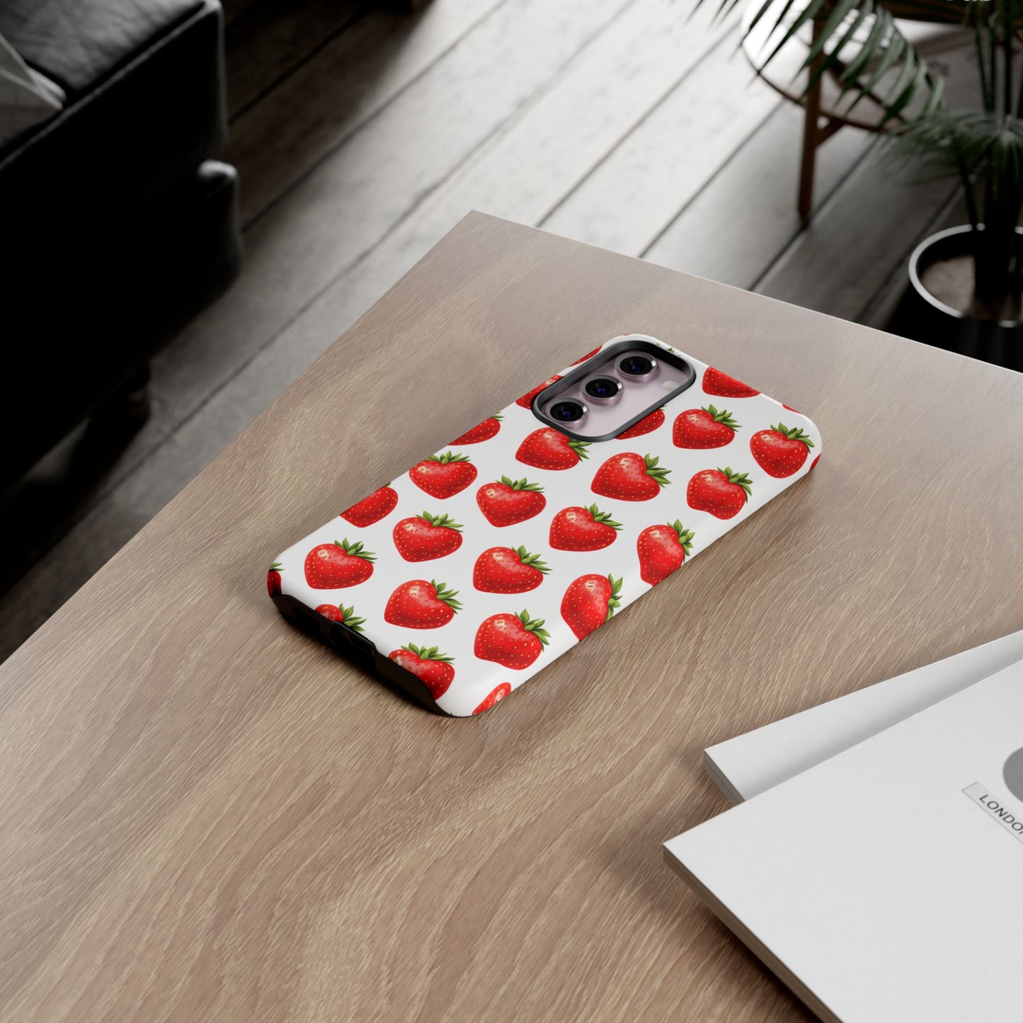 Cute Strawberry Phone Case – Aesthetic Fruit Pattern Protective Cover for Iphone, Samsung Galaxy and Pixel