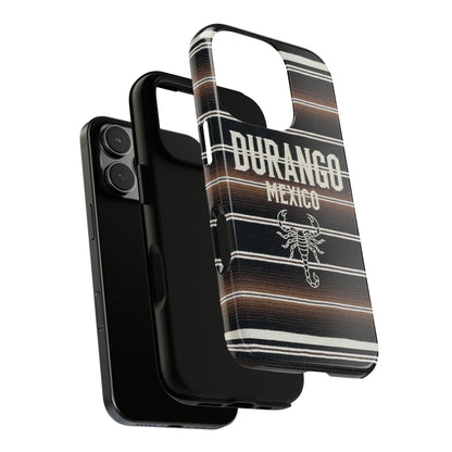 Durango Mexico Phone Case | Serape Scorpion Western Design | Mexican Heritage Tough Case for iPhone & Samsung