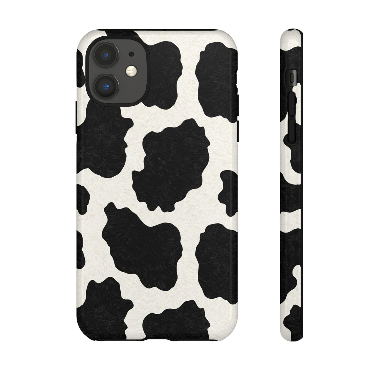 Black & White Cow Print Phone Case | Aesthetic Tough Protective Case