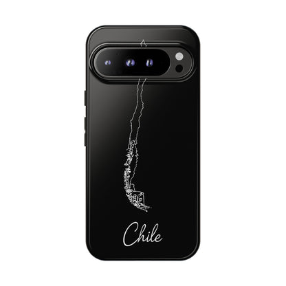 Chile Outline Phone Case – Minimal Country Map Tough Case (iPhone, Samsung, Pixel)