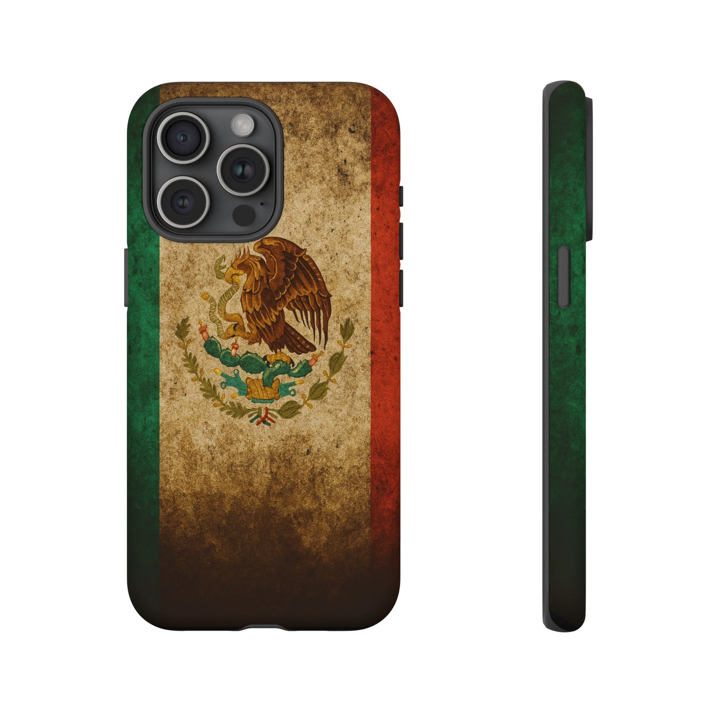 Vintage Mexico Flag Phone Case – Mexican Pride Grunge Flag Aesthetic Tough Case