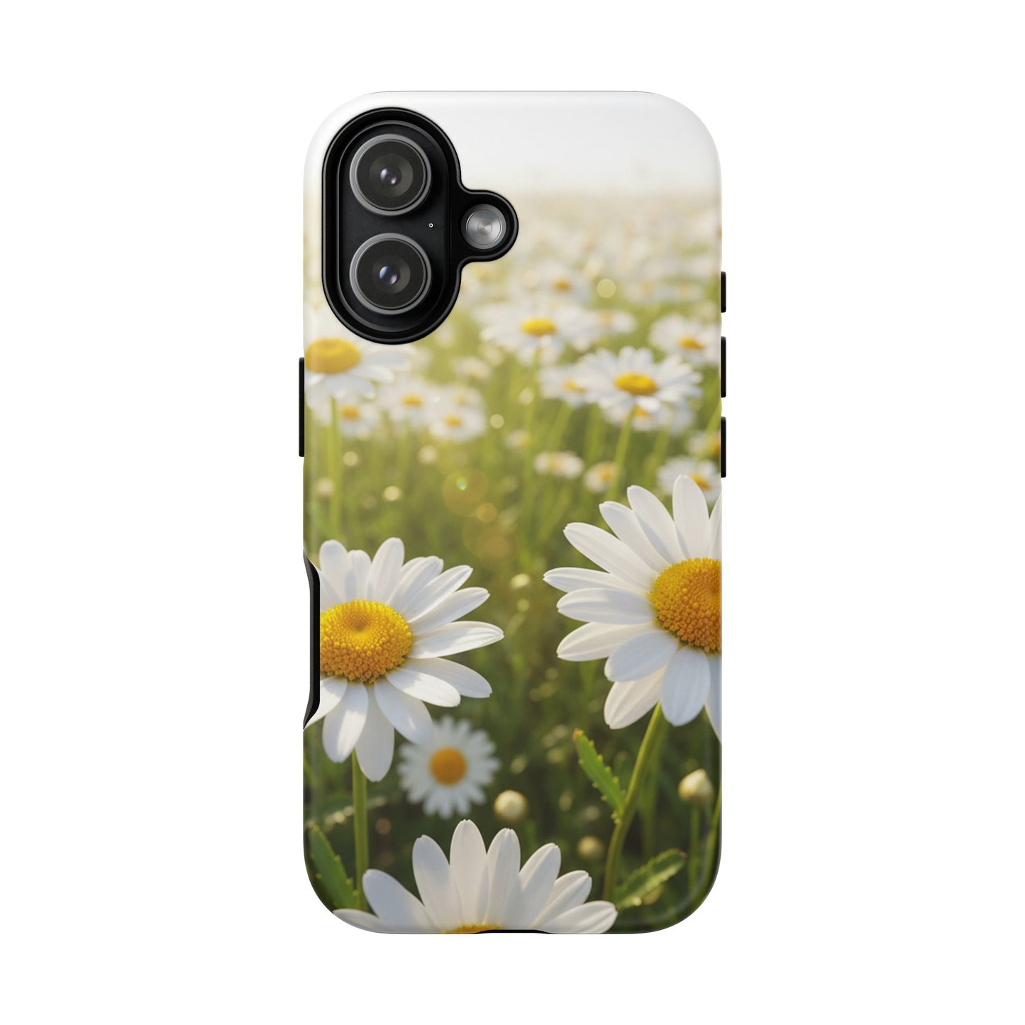 Daisy Phone Case – Floral Spring Field Tough Protective Case (iPhone, Samsung, Pixel)
