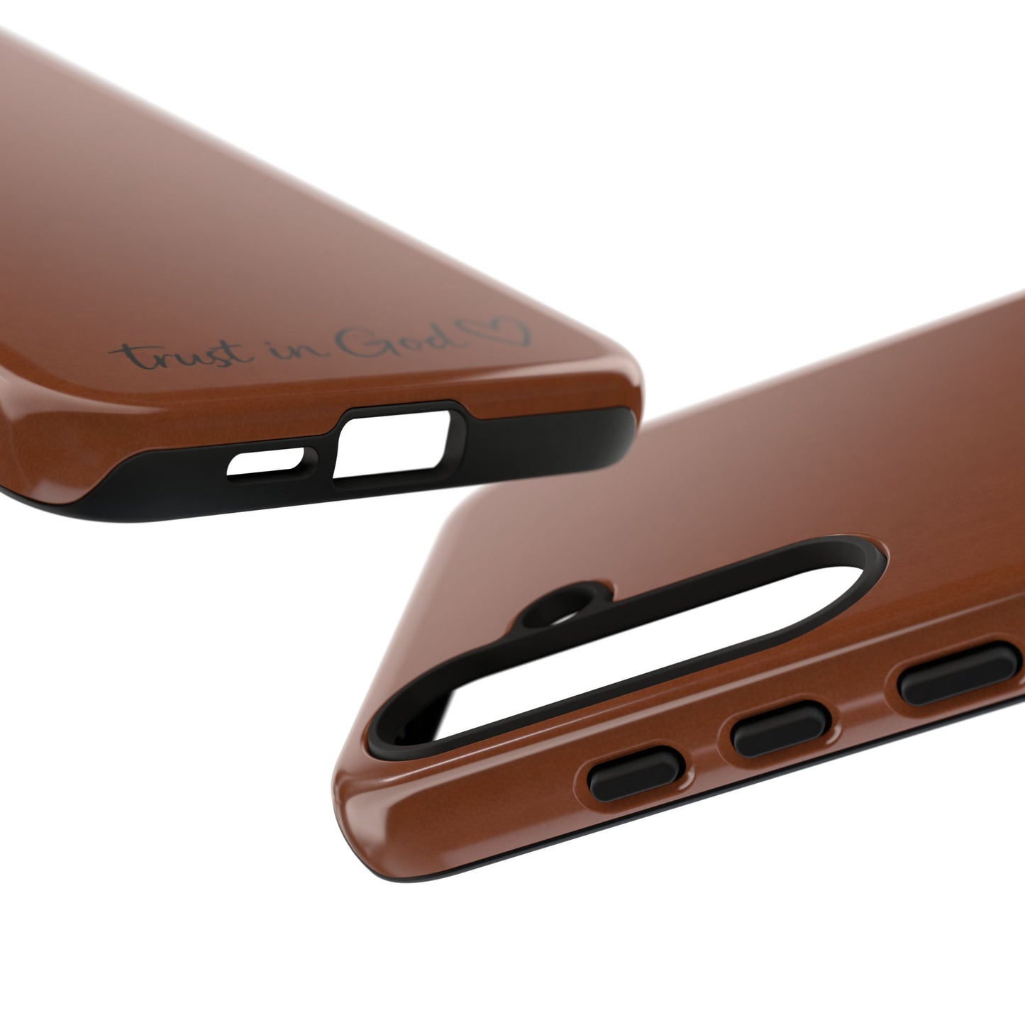 Trust in God Phone Case – Brown Christian Tough Cover