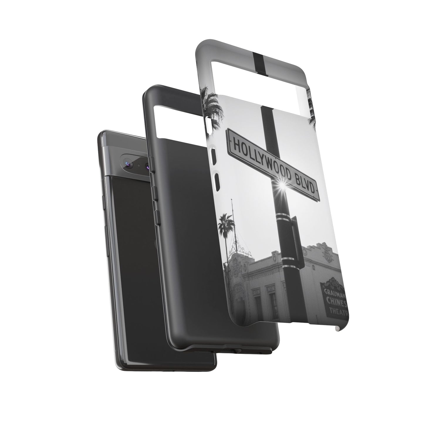 Hollywood Blvd Phone Case | Vintage Los Angeles Street Sign | Black & White LA Aesthetic