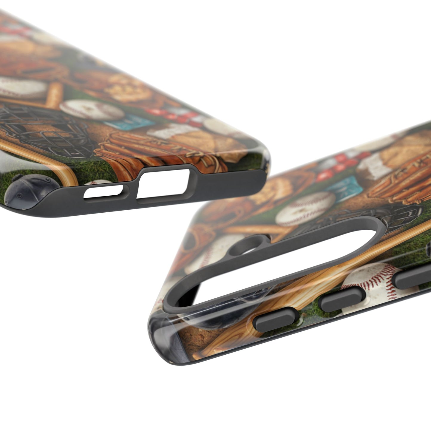 Baseball Gear Collage Phone Case – Vintage Baseball Equipment Sports Tough Case