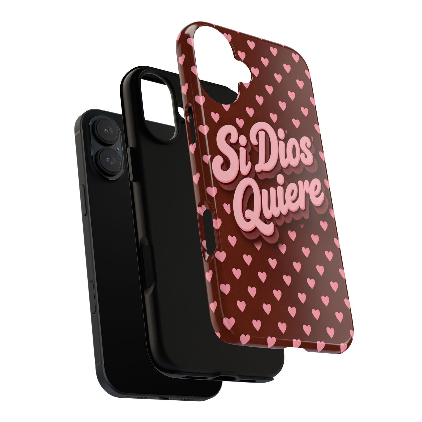 Si Dios Quiere Phone Case Latina Aesthetic Pink Hearts iPhone Samsung