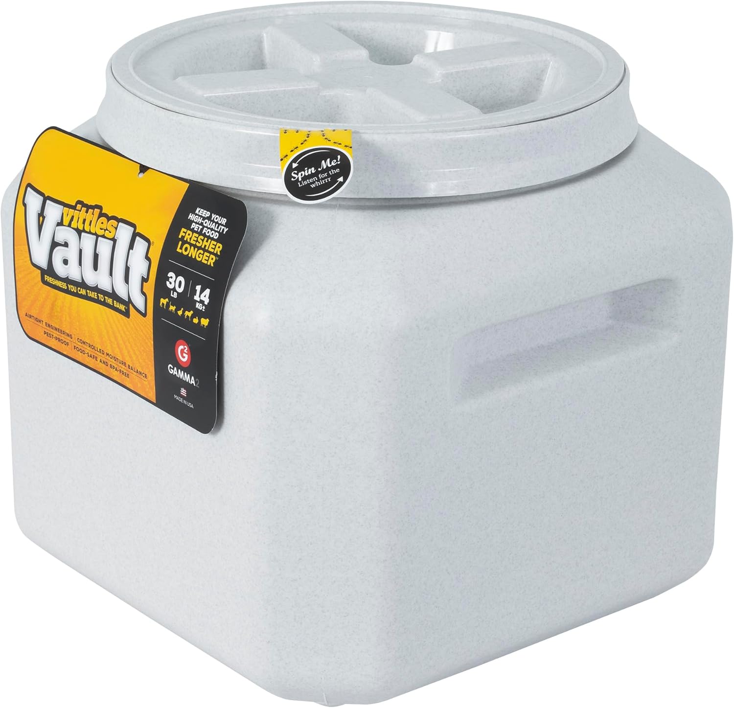 Vittles Vault Pet Food Storage Containers - Sealed Dog and Cat Food Storage Container, Fits up to 80Lbs, Made in the USA - [14"L X 28"H]