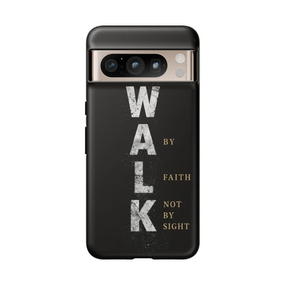 Walk by Faith Not by Sight Christian Phone Case Bible Verse Faith Cover