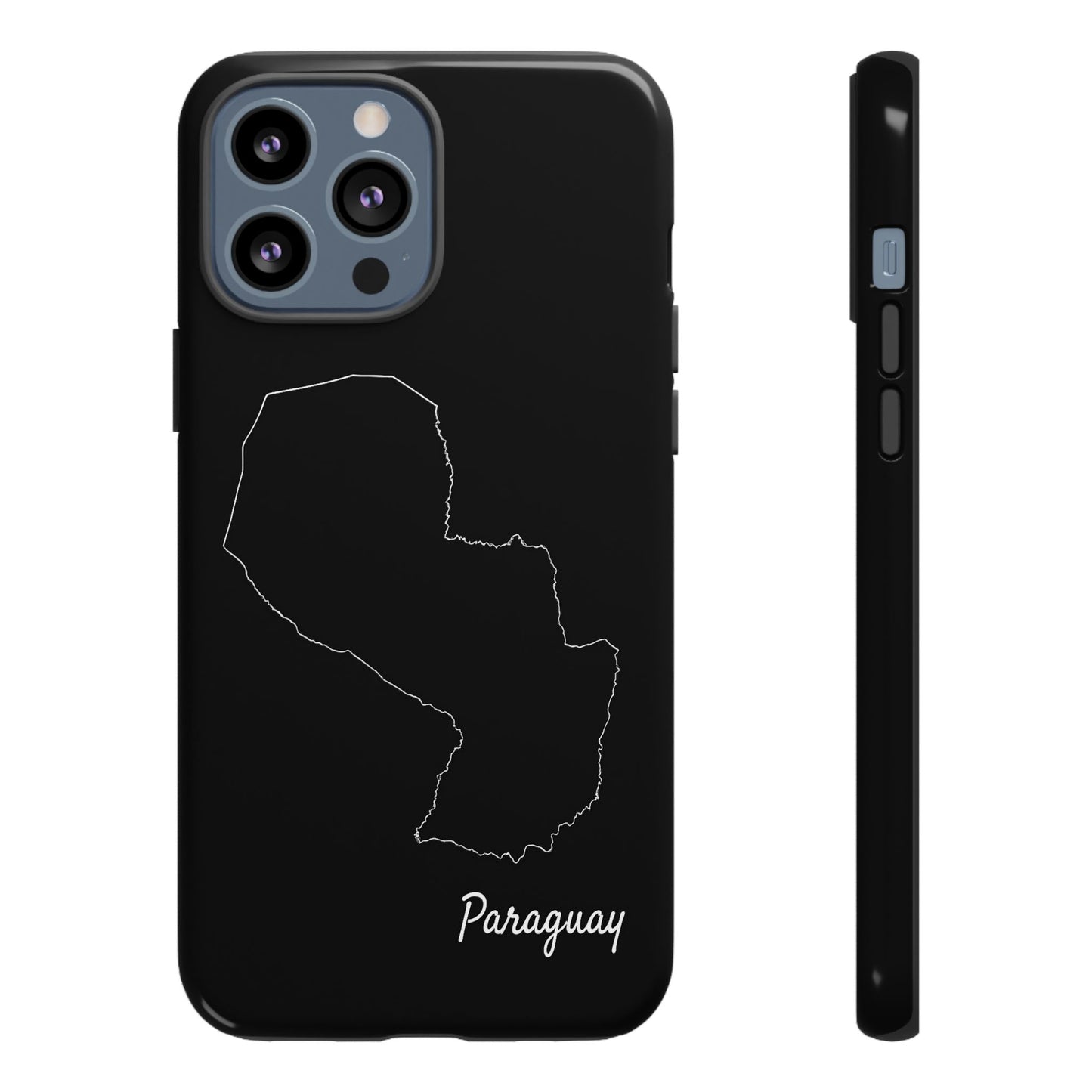 Paraguay Outline Phone Case – Minimal Country Map Tough Case (iPhone, Samsung, Pixel)