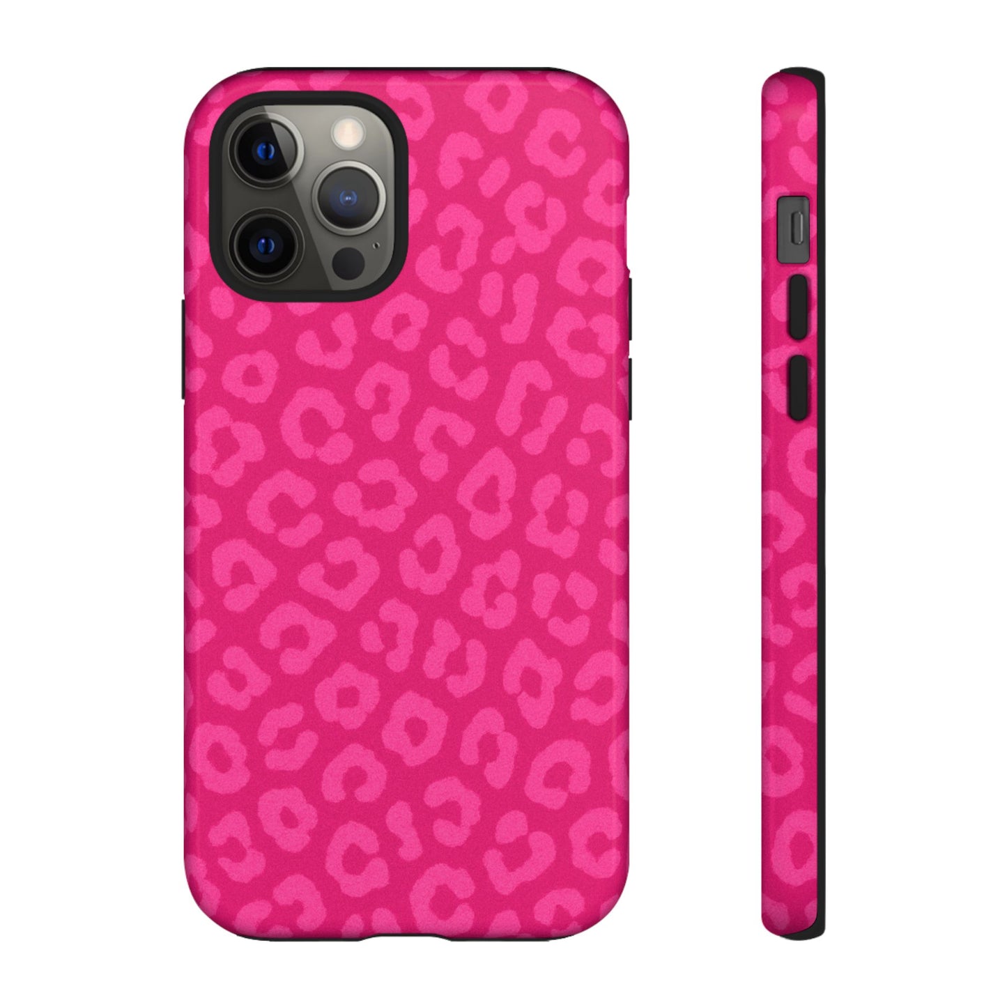 Hot Pink Leopard Print Phone Case – Bold Coquette Leopard Tough Case