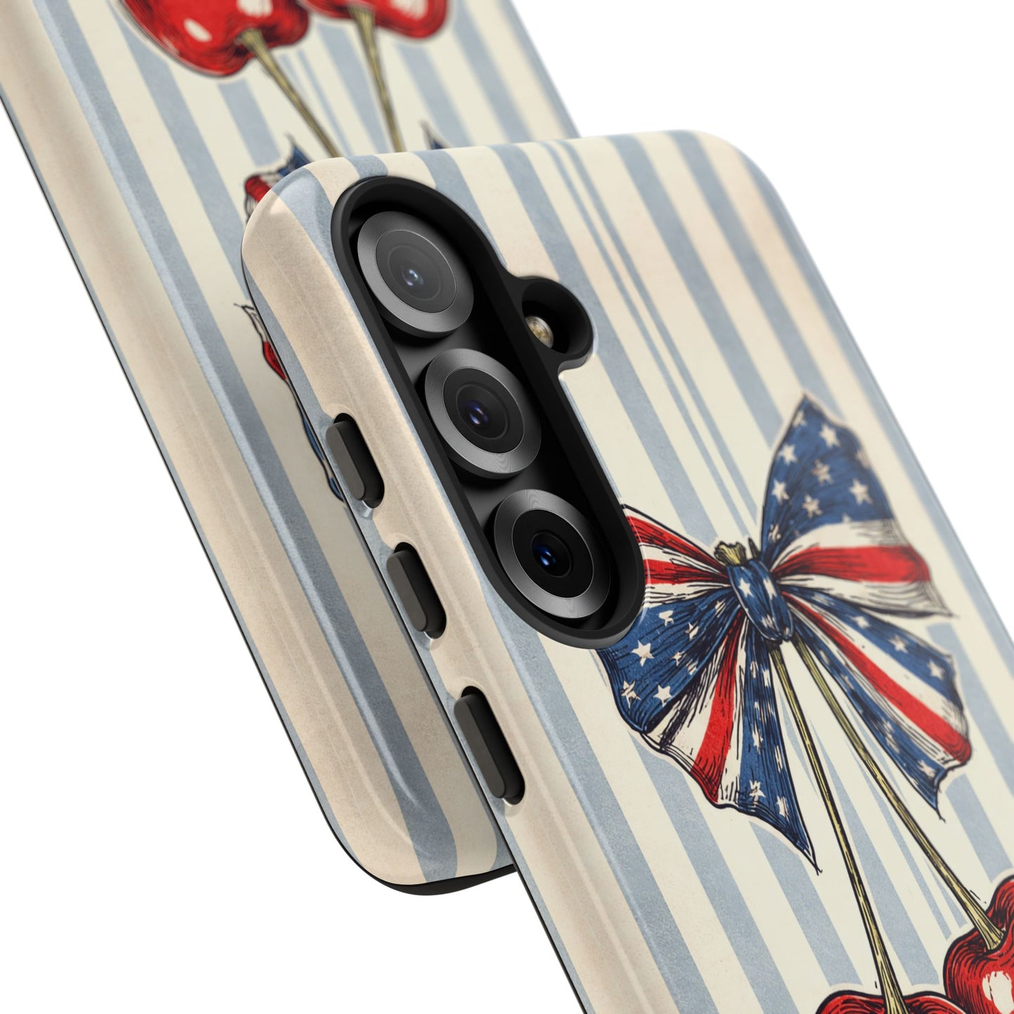 Patriotic Cherry Phone Case Americana Coquette Aesthetic iPhone Samsung