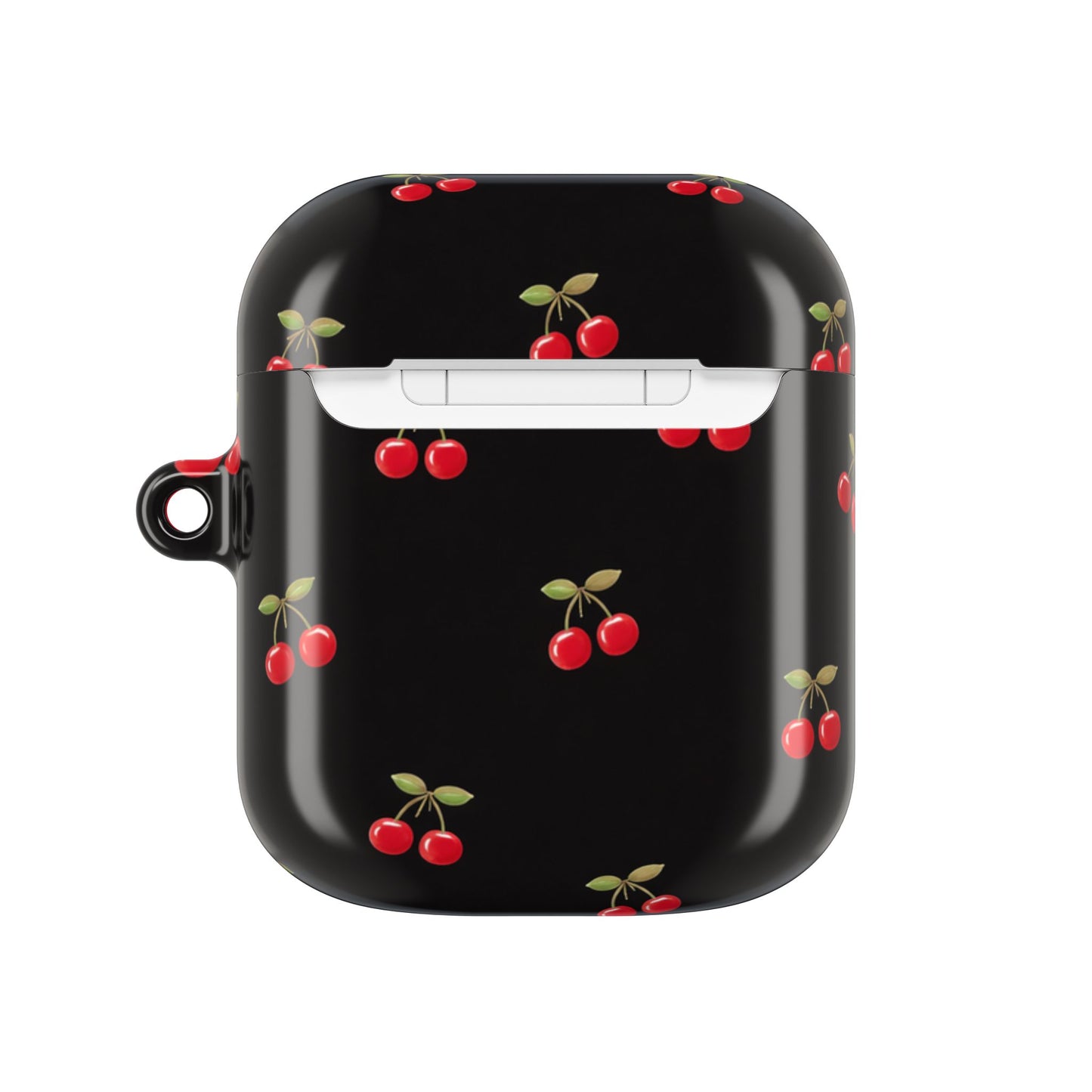 Cherry Pattern AirPod Case — Cute Black Cherry Protective Cover